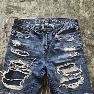 American Eagle Outfitters Ripped Blue Jeans